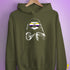 Pride Sloth Nonbinary Flag Sunglasses Hoodie - Army